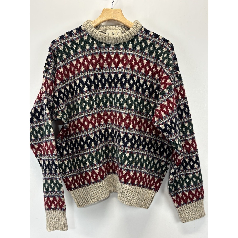 Vtg INC International Concepts Wool Blend Sweater X-Large Mens Grandpa USA 90s